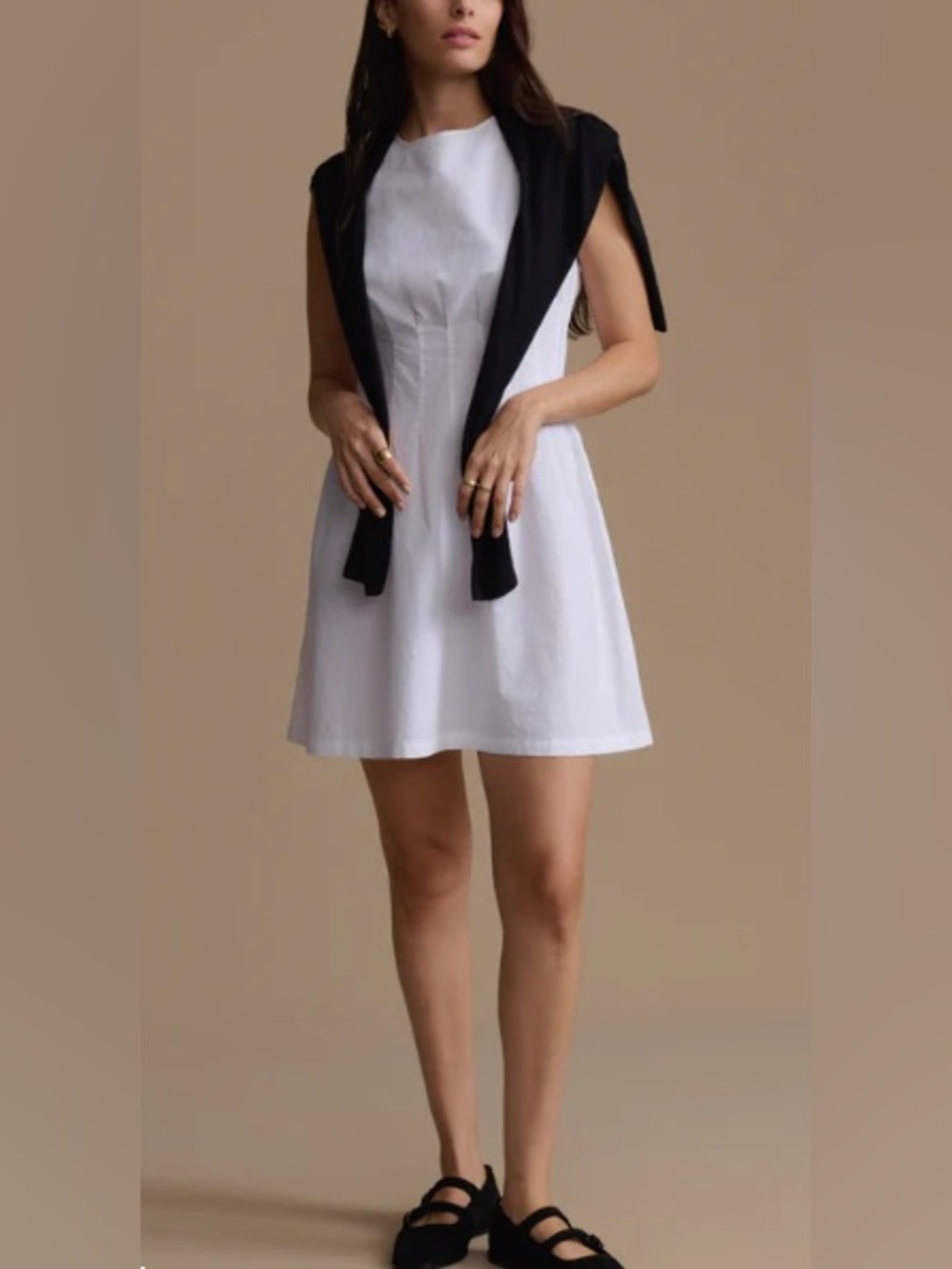 NWOT Jenni Kayne Reverie Dress White Cotton A-Line Minimalist Sundress M Summer